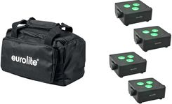 Zdjęcie EUROLITE Set 4x AKKU IP Flat Light 3 bk + Soft-Bag - Żarki