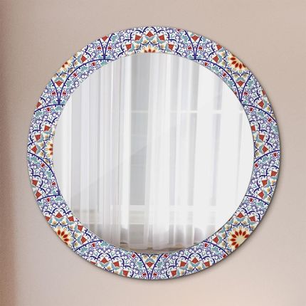 Tulup Lustro dekoracyjne okrągłe Orientalna kolorowa kompozycja 70cm (LSDOP00180)