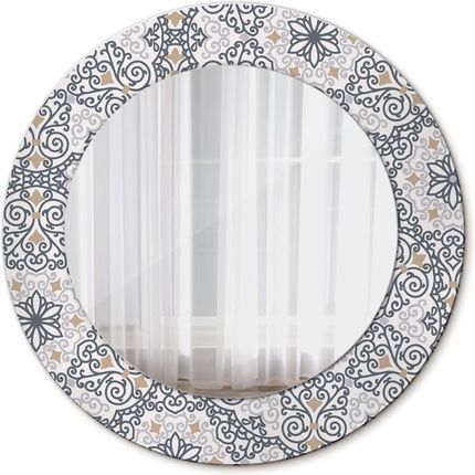 Tulup Lustro dekoracyjne okrągłe Geometryczne ornamenty 50cm (LSDOP00188)