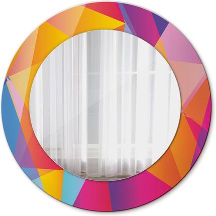 Tulup Lustro z nadrukiem dekoracyjne okrągłe Kompozycja geometryczna 50cm (LSDOP00198)