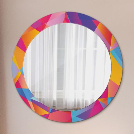 Tulup Lustro z nadrukiem dekoracyjne okrągłe Kompozycja geometryczna 70cm (LSDOP00198)