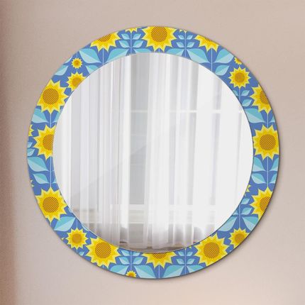 Tulup Lustro dekoracyjne okrągłe Geometryczne słoneczniki 70cm (LSDOP00201)
