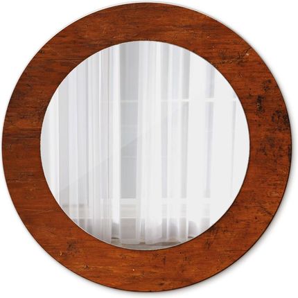 Tulup Lustro dekoracyjne okrągłe Naturalne drewno 50cm (LSDOP00206)
