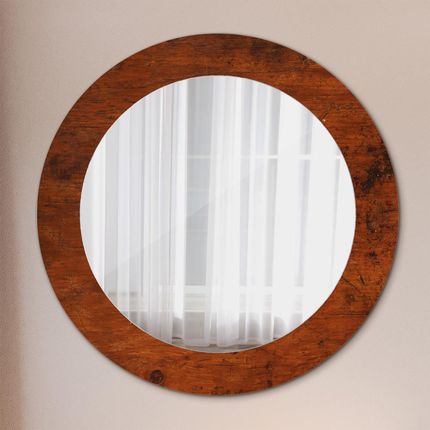 Tulup Lustro dekoracyjne okrągłe Naturalne drewno 60cm (LSDOP00206)
