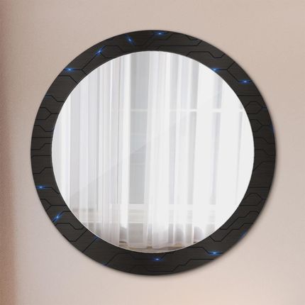 Tulup Lustro dekoracyjne okrągłe Futurystyczny abstrakcyjny 80cm (LSDOP00216)