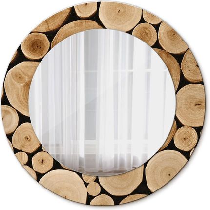 Tulup Lustro z nadrukiem okrągłe Kłody drewna 50cm (LSDOP00217)