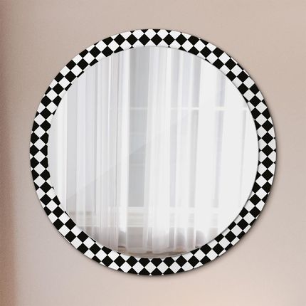 Tulup Lustro dekoracyjne okrągłe Szachy biurko 100cm (LSDOP00219)