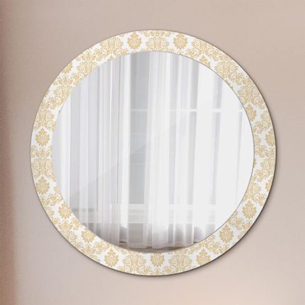 Tulup Lustro dekoracyjne okrągłe Barokowy damask 80cm (LSDOP00221)