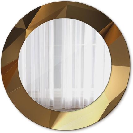 Tulup Lustro dekoracyjne okrągłe Złoto abstrakcja 50cm (LSDOP00222)