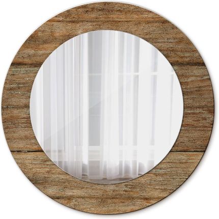 Tulup Lustro dekoracyjne okrągłe Stare drewno 50cm (LSDOP00227)