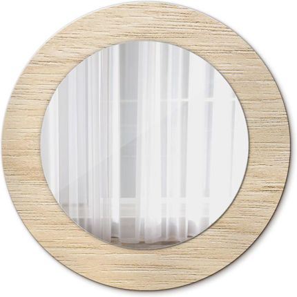 Tulup Lustro dekoracyjne okrągłe Jasne drewno 50cm (LSDOP00228)