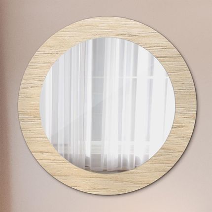 Tulup Lustro dekoracyjne okrągłe Jasne drewno 60cm (LSDOP00228)