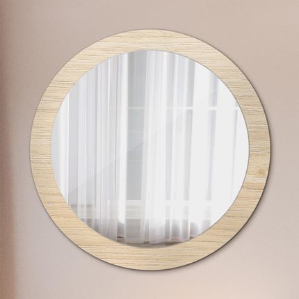 Tulup Lustro dekoracyjne okrągłe Jasne drewno 80cm (LSDOP00228)