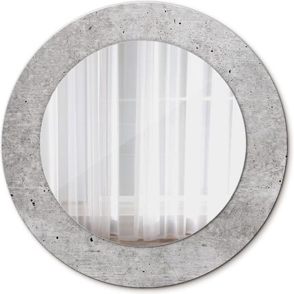 Tulup Lustro dekoracyjne okrągłe Szary beton 50cm (LSDOP00230)