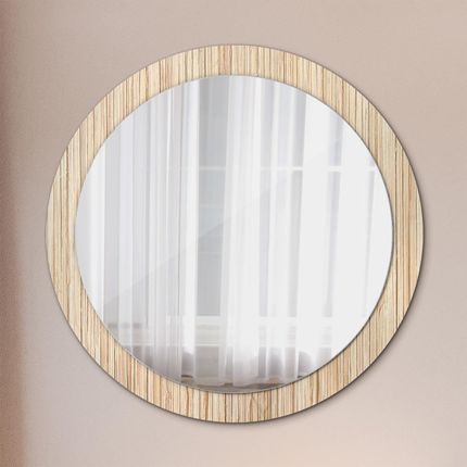 Tulup Lustro dekoracyjne okrągłe Bambus słoma 90cm (LSDOP00231)