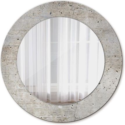 Tulup Lustro dekoracyjne okrągłe Szary beton 50cm (LSDOP00233)