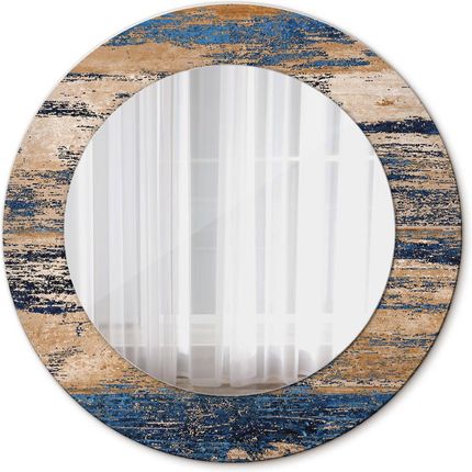 Tulup Lustro z nadrukiem dekoracyjne okrągłe Abstrakcyjne drewno 50cm (LSDOP00235)