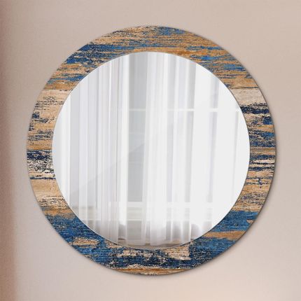 Tulup Lustro z nadrukiem dekoracyjne okrągłe Abstrakcyjne drewno 70cm (LSDOP00235)