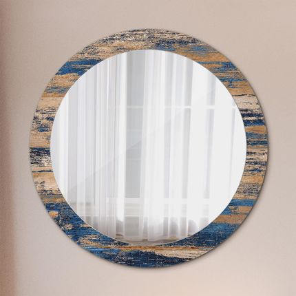 Tulup Lustro z nadrukiem dekoracyjne okrągłe Abstrakcyjne drewno 80cm (LSDOP00235)