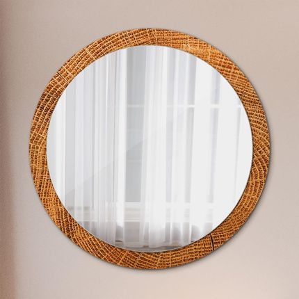 Tulup Lustro dekoracyjne okrągłe Drewno dębowe 100cm (LSDOP00239)