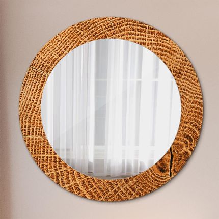 Tulup Lustro dekoracyjne okrągłe Drewno dębowe 60cm (LSDOP00239)