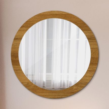 Tulup Lustro dekoracyjne okrągłe Rustykalny dąb 80cm (LSDOP00241)