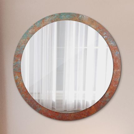 Tulup Lustro dekoracyjne okrągłe Rdzawy metal 100cm (LSDOP00253)