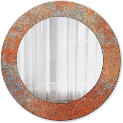 Tulup Lustro dekoracyjne okrągłe Rdzawy metal 50cm (LSDOP00253)