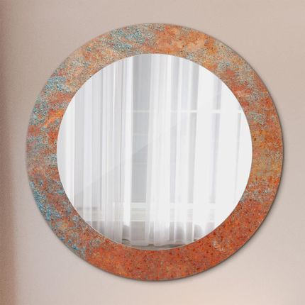 Tulup Lustro dekoracyjne okrągłe Rdzawy metal 60cm (LSDOP00253)