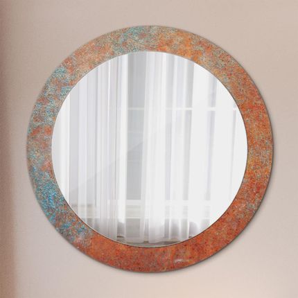 Tulup Lustro dekoracyjne okrągłe Rdzawy metal 70cm (LSDOP00253)