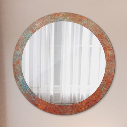 Tulup Lustro dekoracyjne okrągłe Rdzawy metal 80cm (LSDOP00253)