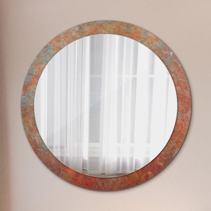 Tulup Lustro dekoracyjne okrągłe Rdzawy metal 90cm (LSDOP00253)