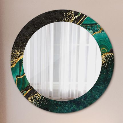 Tulup Lustro z nadrukiem okrągłe Marmurowa zieleń 60cm (LSDOP00255)