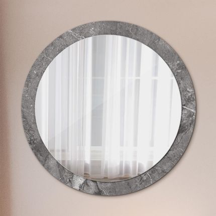 Tulup Lustro dekoracyjne okrągłe Rustykalny marmur 90cm (LSDOP00258)