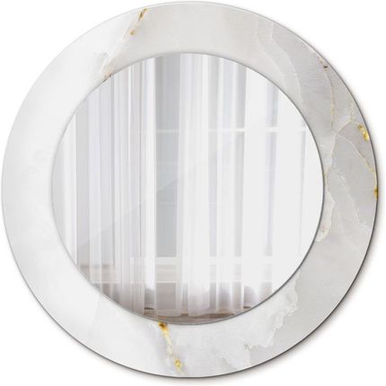 Tulup Lustro z nadrukiem dekoracyjne okrągłe Błyszczący marmur 50cm (LSDOP00259)