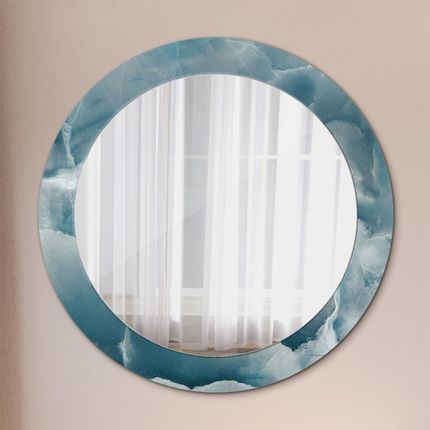 Tulup Lustro dekoracyjne okrągłe Niebieski marmur onyksowy 70cm (LSDOP00263)