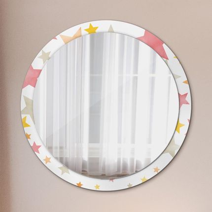 Tulup Lustro dekoracyjne okrągłe Pastelowe gwiazdy 100cm (LSDOP00270)