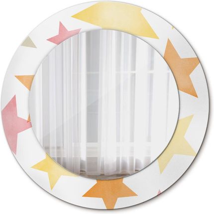 Tulup Lustro dekoracyjne okrągłe Pastelowe gwiazdy 50cm (LSDOP00270)