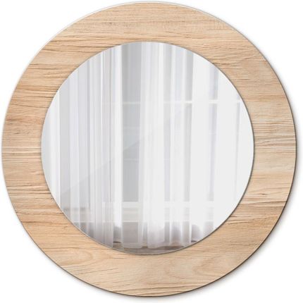 Tulup Lustro dekoracyjne okrągłe Tekstura drewna 50cm (LSDOP00274)