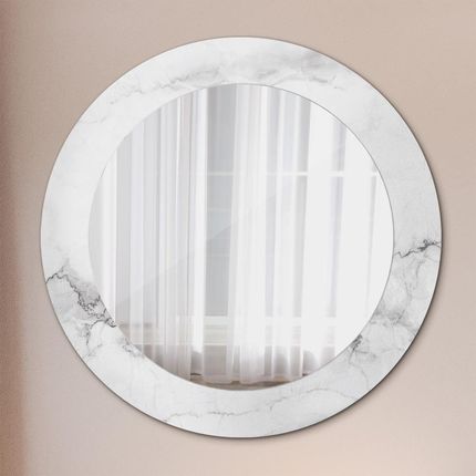 Tulup Lustro dekoracyjne okrągłe Biały marmur 60cm (LSDOP00278)