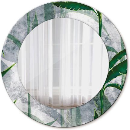 Tulup Lustro dekoracyjne okrągłe Tropikalne liście 50cm (LSDOP00283)