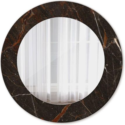 Tulup Lustro dekoracyjne okrągłe Brązowy marmur 50cm (LSDOP00288)