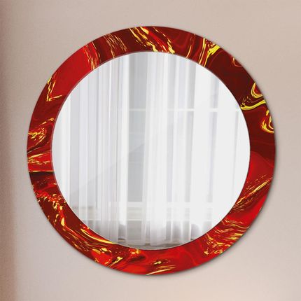 Tulup Lustro dekoracyjne okrągłe Czerwony marmur 70cm (LSDOP00290)