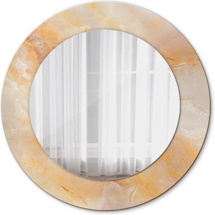 Tulup Lustro z nadrukiem dekoracyjne okrągłe Marmur onyks 50cm (LSDOP00291)