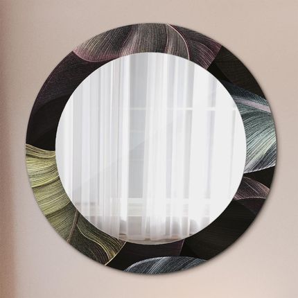 Tulup Lustro dekoracyjne okrągłe Ciemne tropikalne liście 60cm (LSDOP00298)