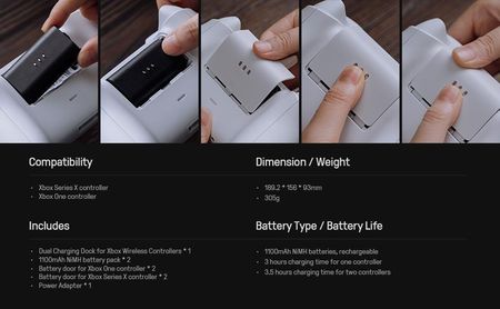 8Bitdo Charge Dock Black RET00324 - zdjęcie 6