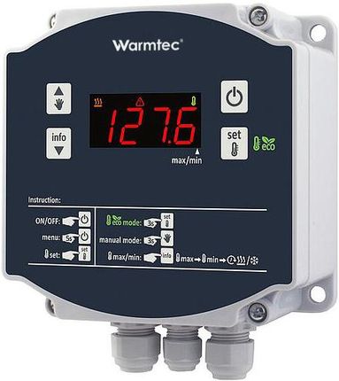 Regulator temperatury Warmtec NRT-20H natynkowy manualny czujnik na przewodzie
