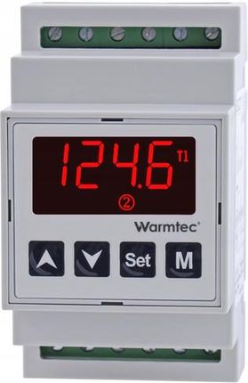 Regulator temperatury Warmtec RSD2K-16/16 na szynę DIN manualny czujnik na przewodzie
