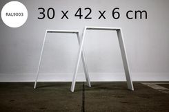Zdjęcie NOGI NÓŻKI METALOWE STOŁOWE BIAŁE SZER.30 CM STÓŁ - Tarnowskie Góry