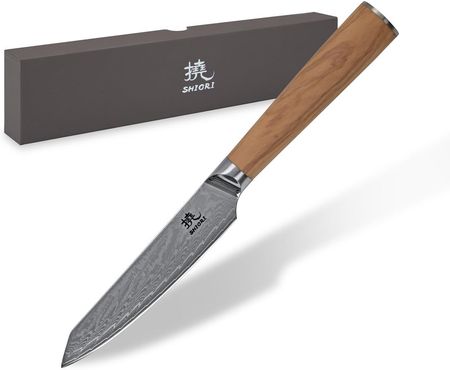 Nóż do krojenia małych i średnich produktów Shiori Oribu Muro wielowarstwowa stal damasceńska